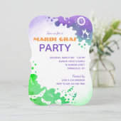 Mardi Gras Celebration Kaart (Staand voorkant)