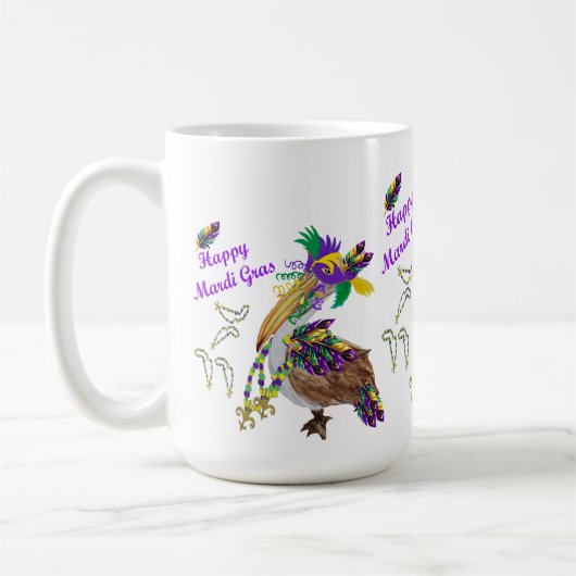 Mardi Gras ceremic party coffee mug Koffiemok (Links)