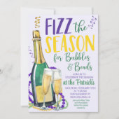 Mardi Gras Champagne uitnodiging (Voorkant)