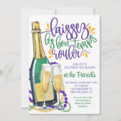 Mardi Gras Champagne uitnodiging (Voorkant)