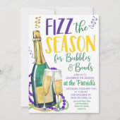 Mardi Gras Champagne uitnodiging (Voorkant)