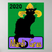 Mardi Gras Chat Noir, bewerk datum Poster (Voorkant)