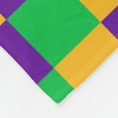 Mardi Gras Checker Blanket Fleece Deken (Hoek)
