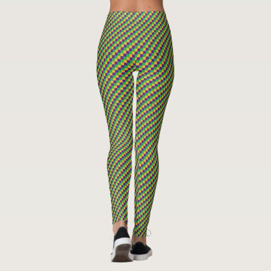 Mardi Gras Checker Leggings (Achterkant)