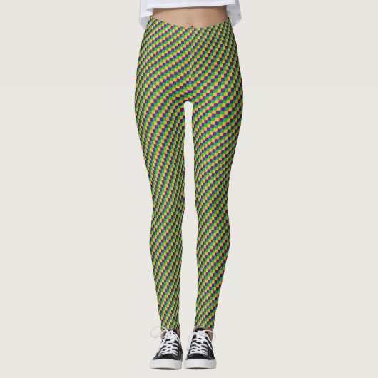 Mardi Gras Checker Leggings (Voorkant)