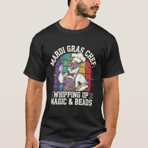 Mardi Gras Chef: Magie en kralen opzwepen T-shirt