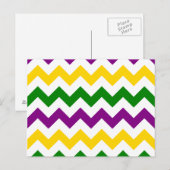 Mardi Gras Chevron Patroon Briefkaart (Voorkant / Achterkant)