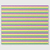 Mardi Gras Chevron Patroon Cadeaupapier (Vlak)