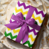 Mardi Gras Chevron Pattern Cadeaupapier
