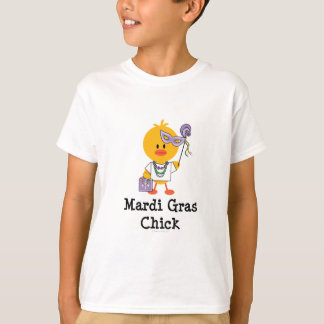 Mardi Gras Chick Kinder T shirt