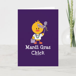 Mardi Gras Chick Wenskaart Kaart