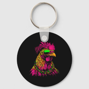 Mardi Gras Chicken Sungles Kralen Boer New Orleans Sleutelhanger