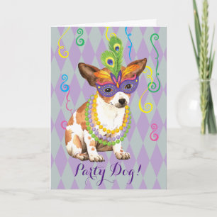 Mardi Gras Chihuahua Kaart