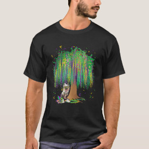 Mardi Gras Chinese Crested Bead - Tree Bourbon Str T-shirt