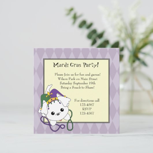 Mardi Gras Clancey Kaart (Staand voorkant)