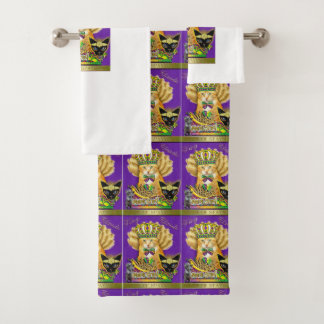 Mardi Gras Claude Bath Towel Set Bad Handdoek