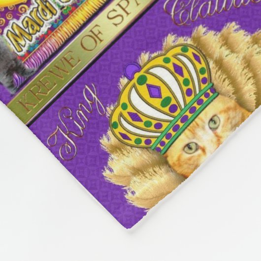 Mardi Gras Claude Throw Blanket Fleece Deken (Hoek)