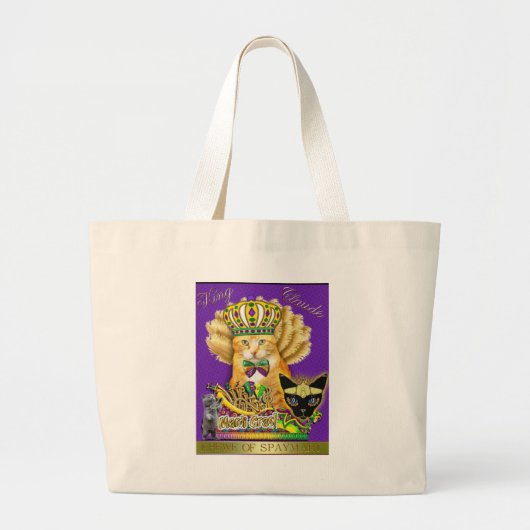 Mardi Gras Claude Tote Grote Tote Bag (Voorkant)