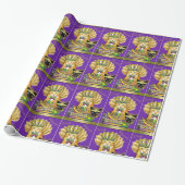 Mardi Gras Claude Wrapping Paper Cadeaupapier (Uitgerold)