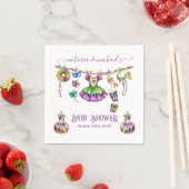 Mardi Gras Clothesline meisje Baby shower Servet (Insitu)