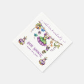 Mardi Gras Clothesline meisje Baby shower Servet (Hoek)