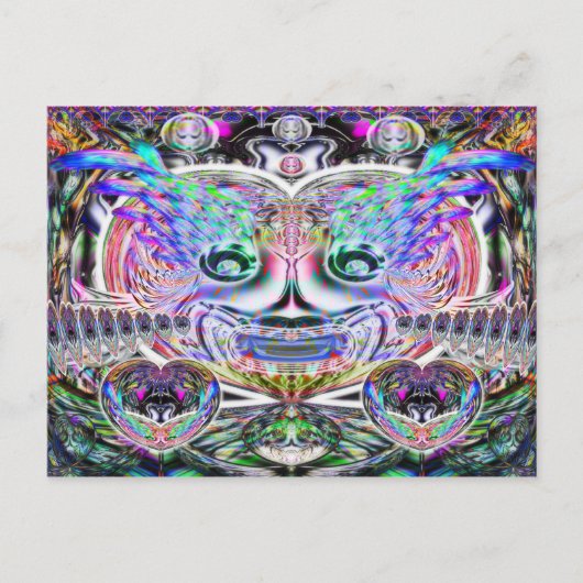 Mardi Gras Clown briefkaart (Voorkant)