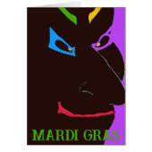 Mardi Gras Clown Face, voeg tekst toe, (Voorkant)