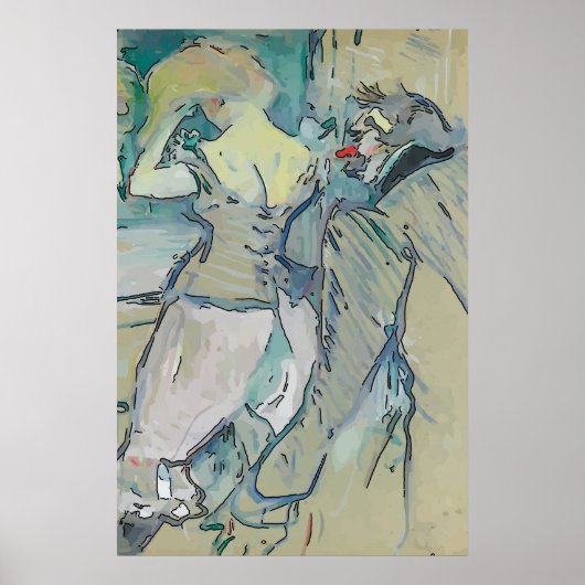 Mardi Gras-clown, French Quarter-kleedster, Poster (Voorkant)