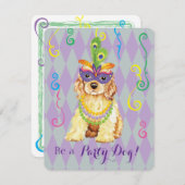 Mardi Gras Cocker Spaniel Kaart (Voorkant / Achterkant)