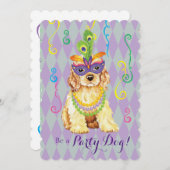 Mardi Gras Cocker Spaniel Kaart (Voorkant / Achterkant)