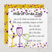 Mardi Gras Cocktails Kaart (Voorkant / Achterkant)
