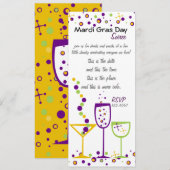 Mardi Gras Cocktails Kaart (Voorkant / Achterkant)