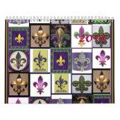 Mardi Gras collage fleur de lis 2014 Kalender (Hoes)