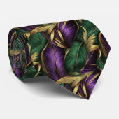 Mardi Gras Color Pattern  Stropdas (Opgerold)