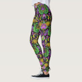 Mardi Gras Colors Damask Dragon, Butterfly, Snake Leggings (Links)