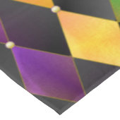Mardi Gras Colors Diamond Harlequin Argyle - Zwart Tafelkleed (Gekanteld)