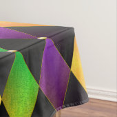 Mardi Gras Colors Diamond Harlequin Argyle - Zwart Tafelkleed (Voorbeeld)