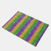 Mardi Gras Colors Glitter Stripe Bling Deurmat (Schuin)