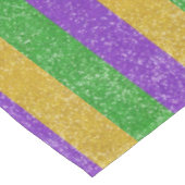 Mardi Gras Colors Glitter Stripe Bling Tablecloth Tafelkleed (Gekanteld)