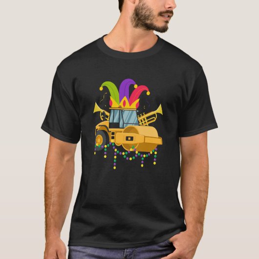 Mardi Gras Construction Celebrations Fat Tuesday P T-shirt (Voorkant)
