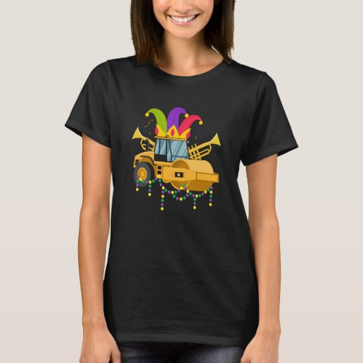 Mardi Gras Construction Celebrations Fat Tuesday P T-shirt (Voorkant)