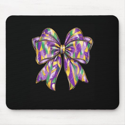 Mardi Gras Coquette Bow 2 Muismat (Voorkant)