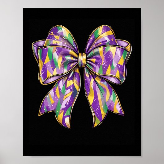 Mardi Gras Coquette Bow 2 Poster (Voorkant)