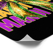 Mardi Gras Coquette Bow Fat Dinsdag Parade Carniva Poster (Hoek)