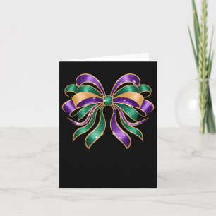 Mardi Gras Coquette Bow Fat Tuesday New Orleans Fu Kaart
