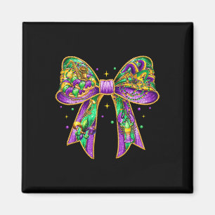 Mardi Gras Coquette Bow Fat Tuesday New Orleans Wo Magneet