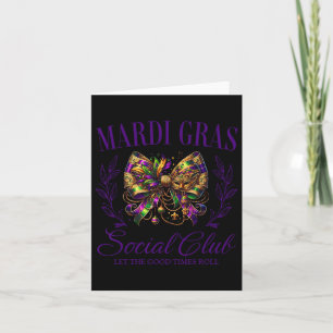 Mardi Gras Coquette Bow Louisiana New Orleans Vrou Kaart