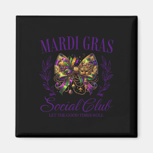 Mardi Gras Coquette Bow Louisiana New Orleans Vrou Magneet