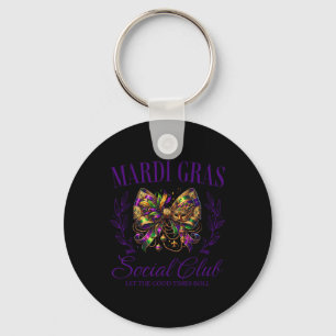 Mardi Gras Coquette Bow Louisiana New Orleans Vrou Sleutelhanger