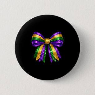 Mardi gras coquette strikparade feeststemming ronde button 5,7 cm